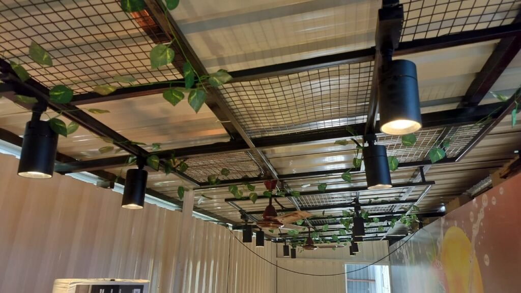 Juice bar ceiling